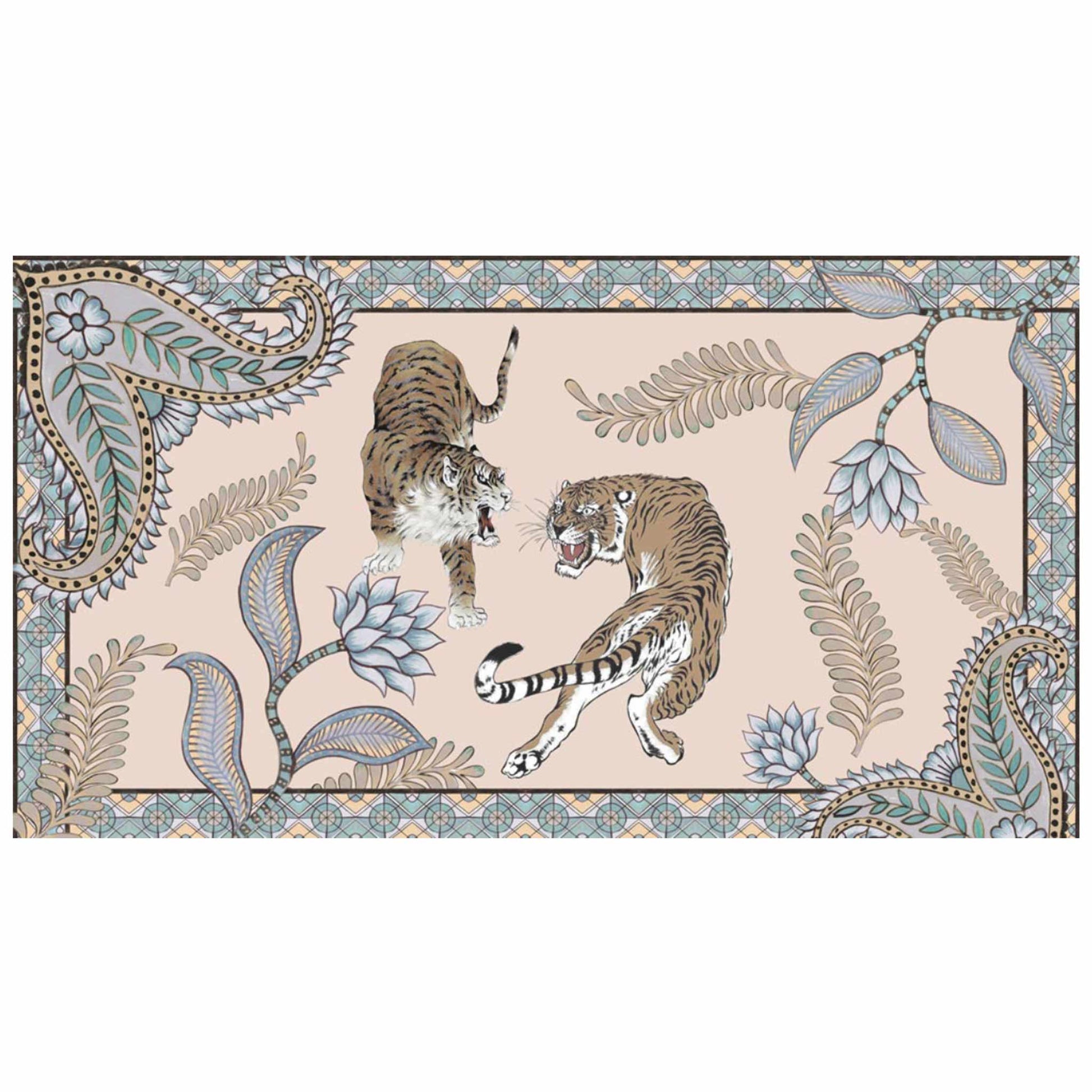 TIGER & JUNGLE CASHMERE SCARF LARGE
