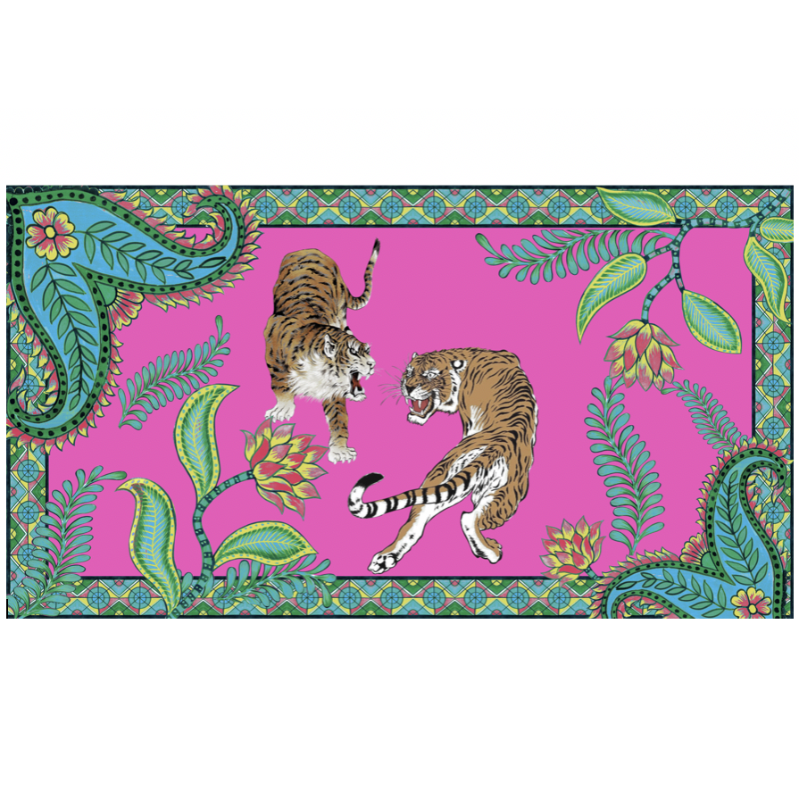 TIGER & JUNGLE CASHMERE SCARF LARGE