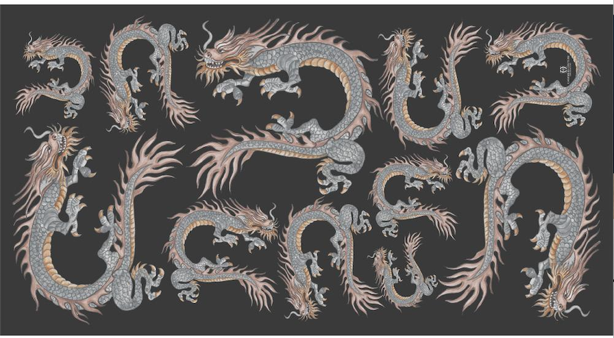 DRAGON CASHMERE SCARF