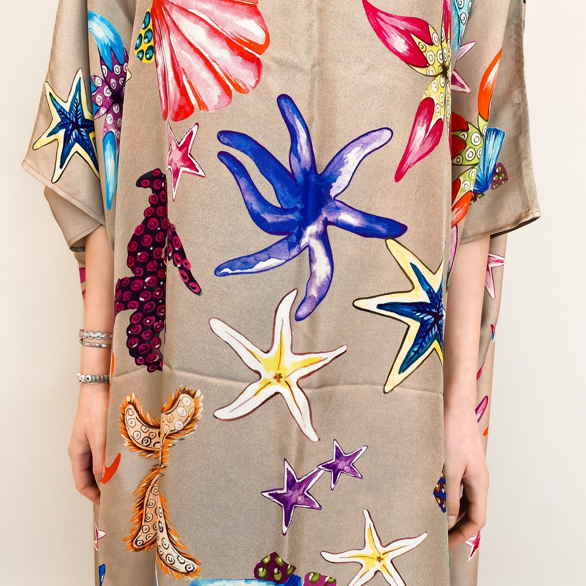 CORAL SILK TUNIC