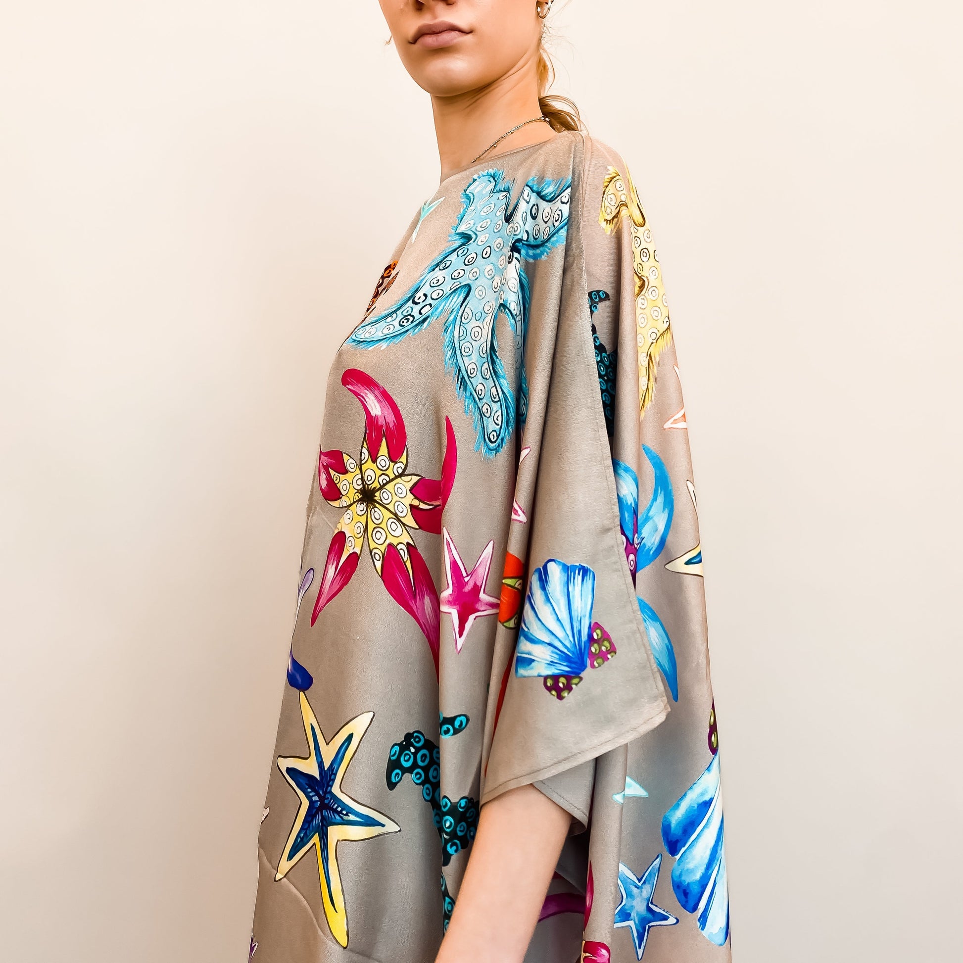 CORAL SILK TUNIC