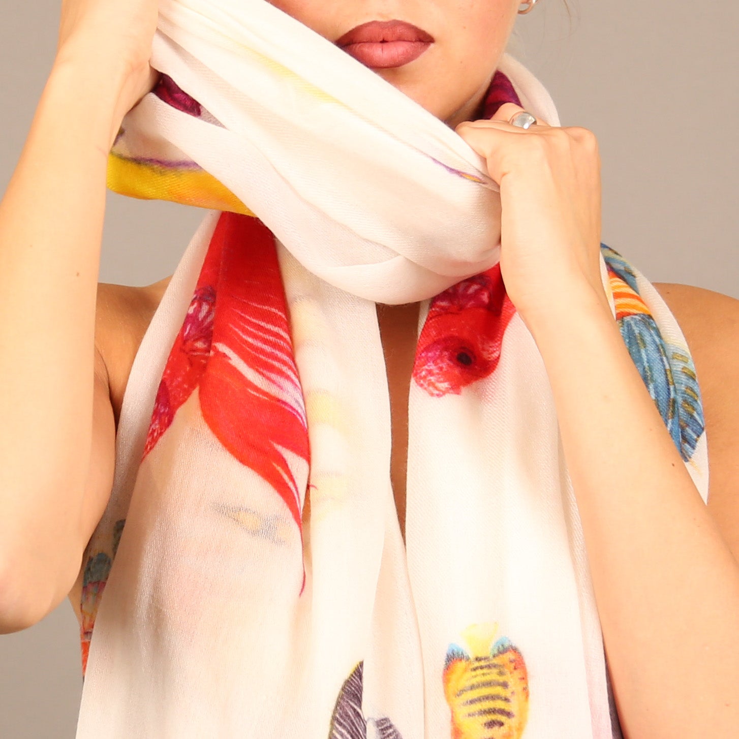 FISHTALE CASHMERE SCARF