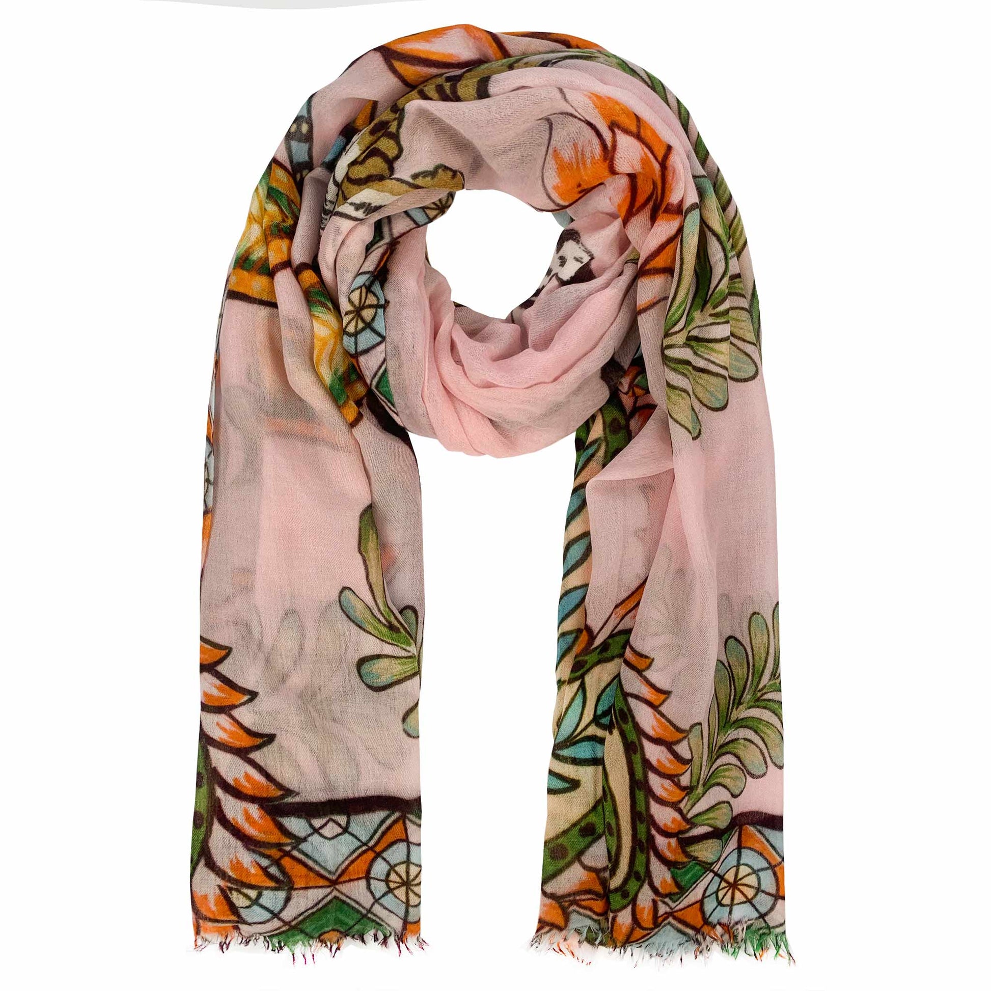 TIGER & JUNGLE CASHMERE SCARF LARGE