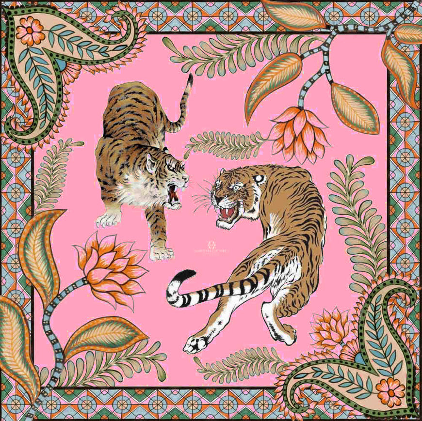 TIGER & JUNGLE MINI NECK TIE