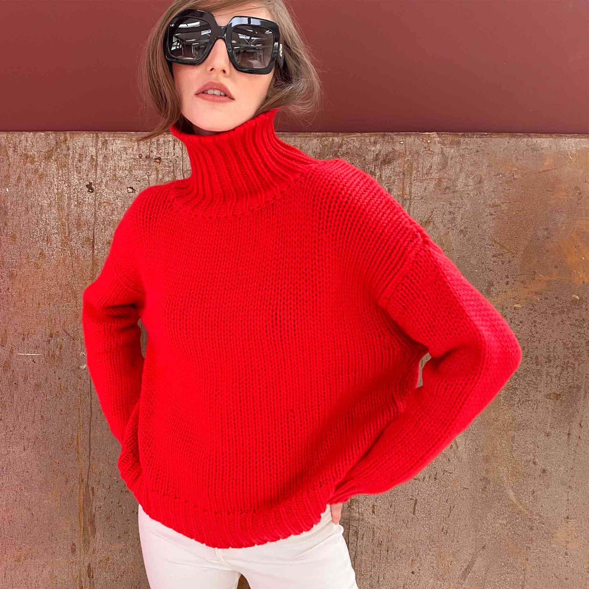 GABRIELLE SWEATER - ROUGE