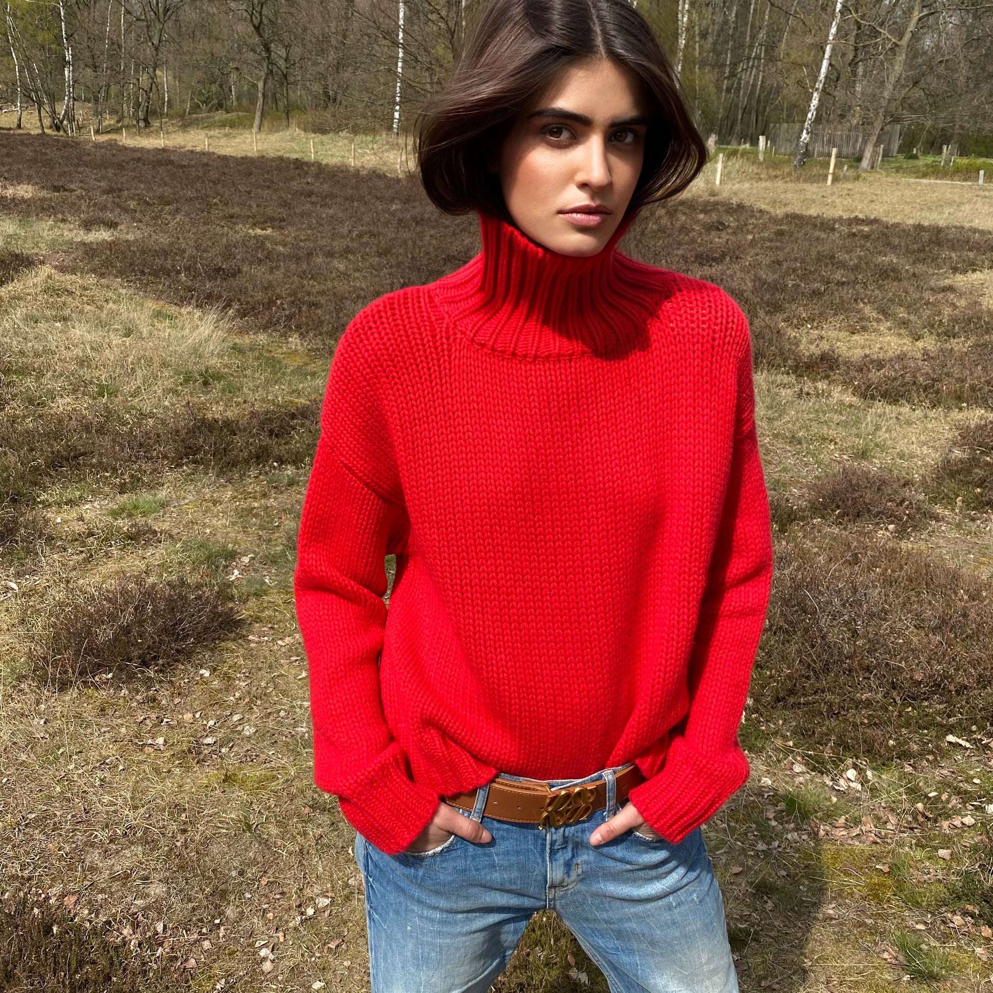 GABRIELLE SWEATER - ROUGE