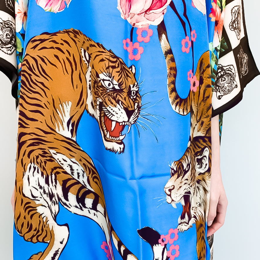 ROARING TIGERS SILK TUNIC