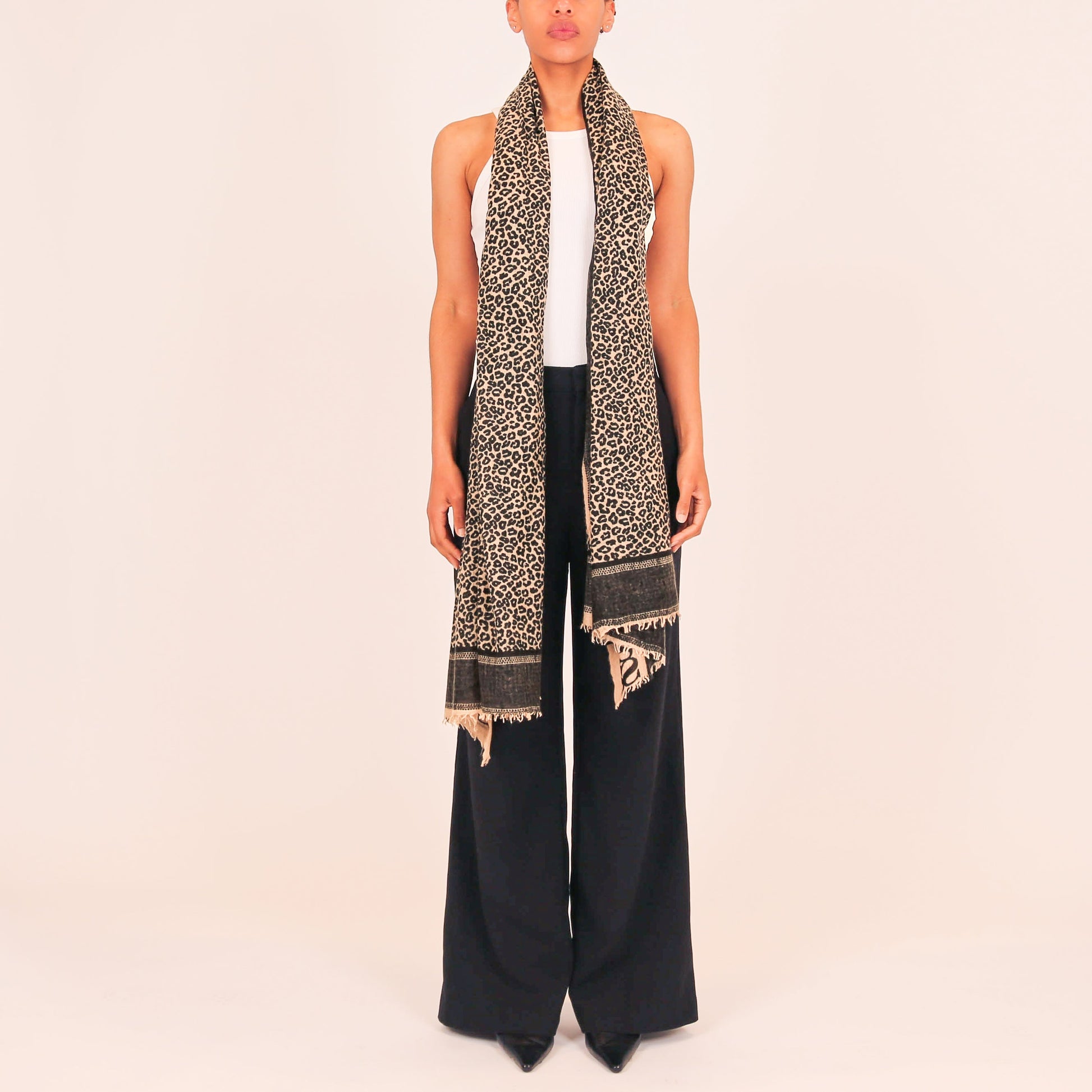 WE LOVE LEO FELTED CASHMERE SCARF