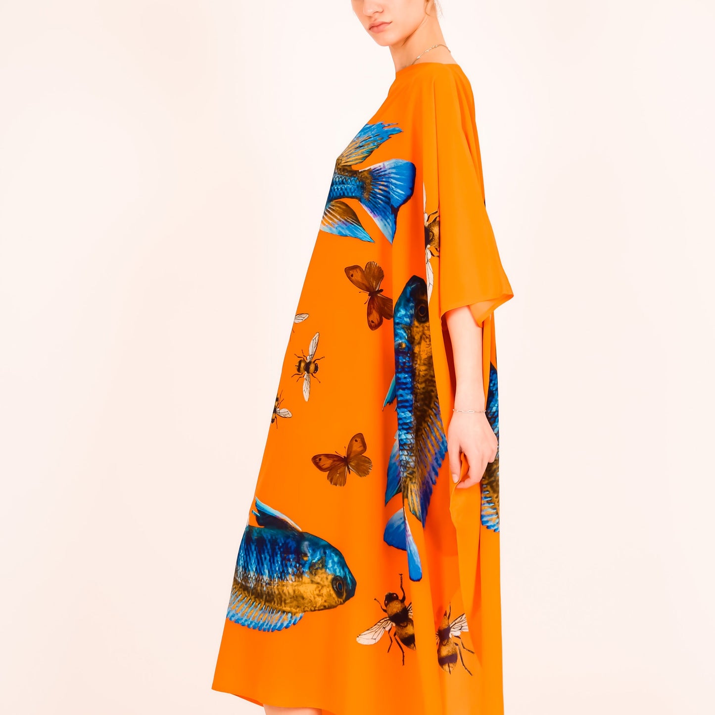 BUTTERFLY & FISH SILK TUNIC