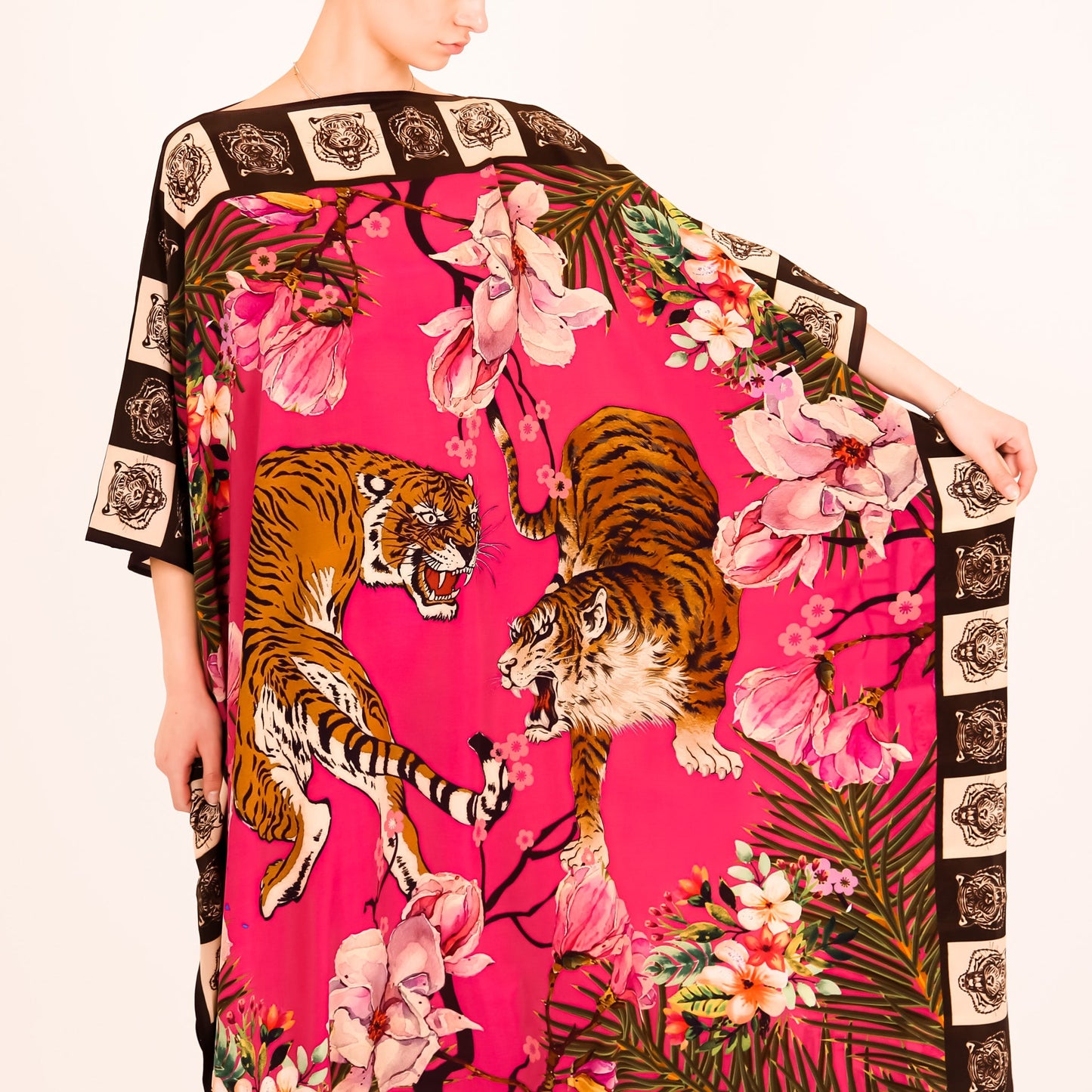 ROARING TIGERS SILK TUNIC