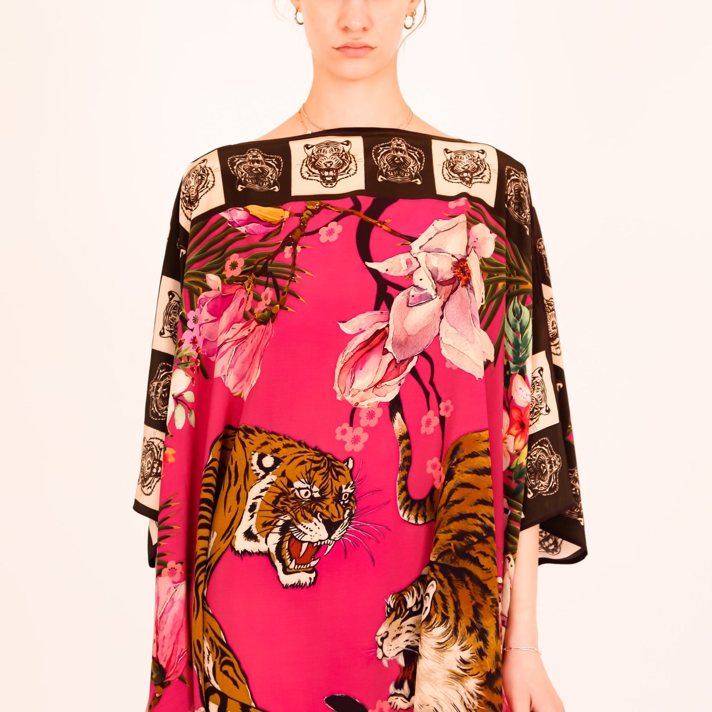 ROARING TIGERS SILK TUNIC