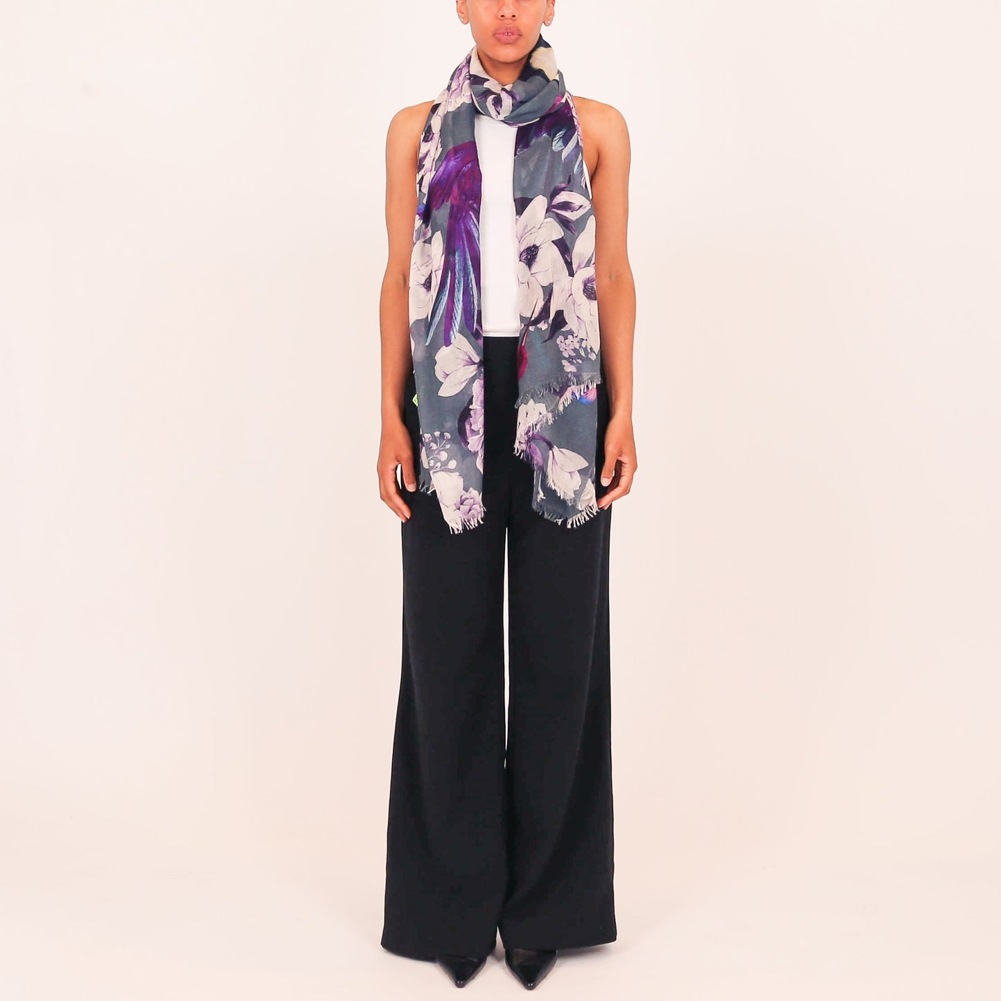 SUMMER BIRDS CASHMERE SCARF