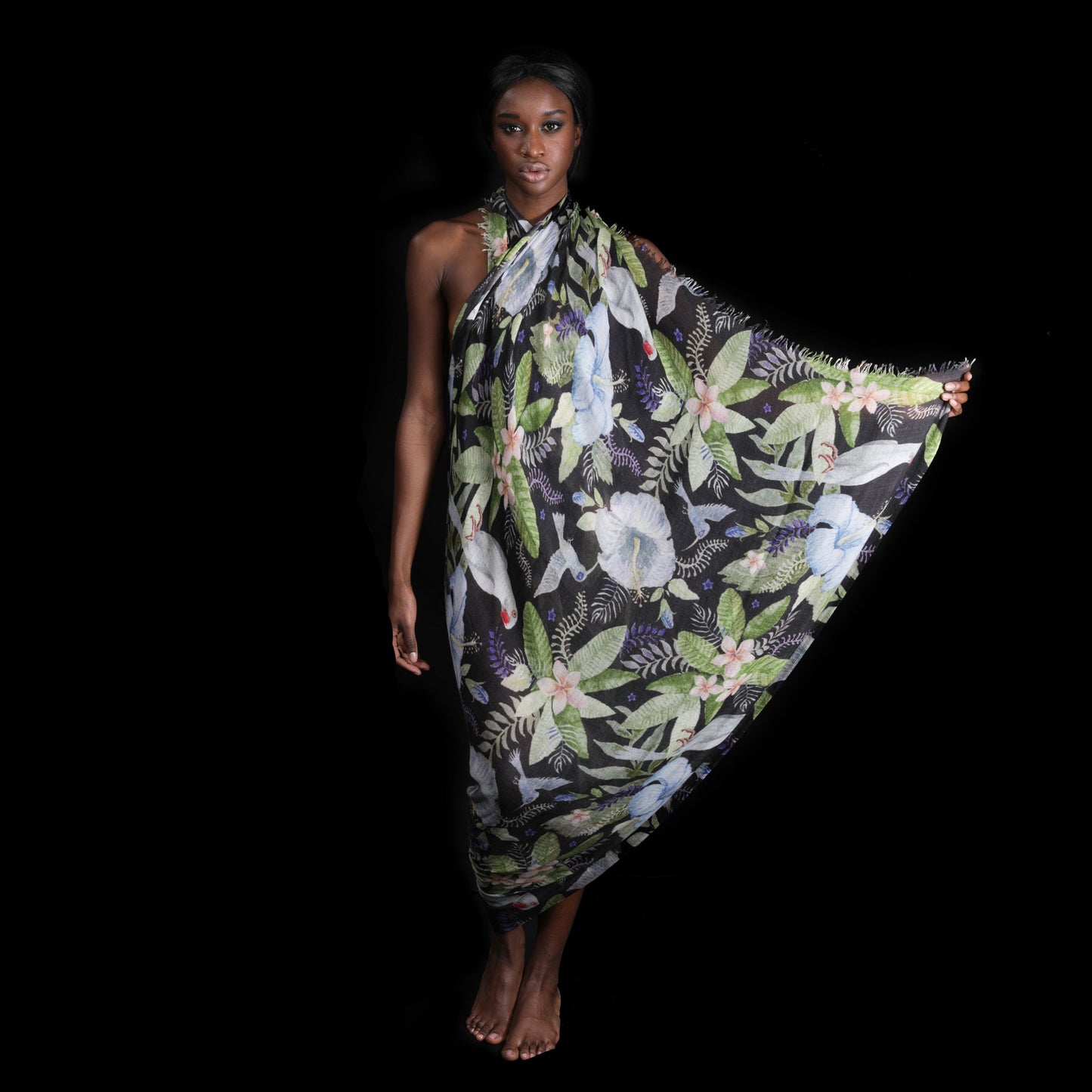 PARROT CASHMERE SCARF