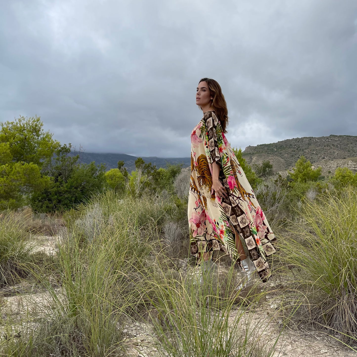 ROARING TIGERS SILK TUNIC