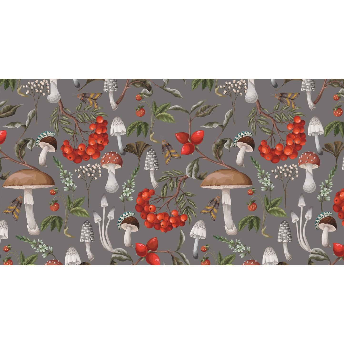 MUSHROOMS CASHMERE SCARF