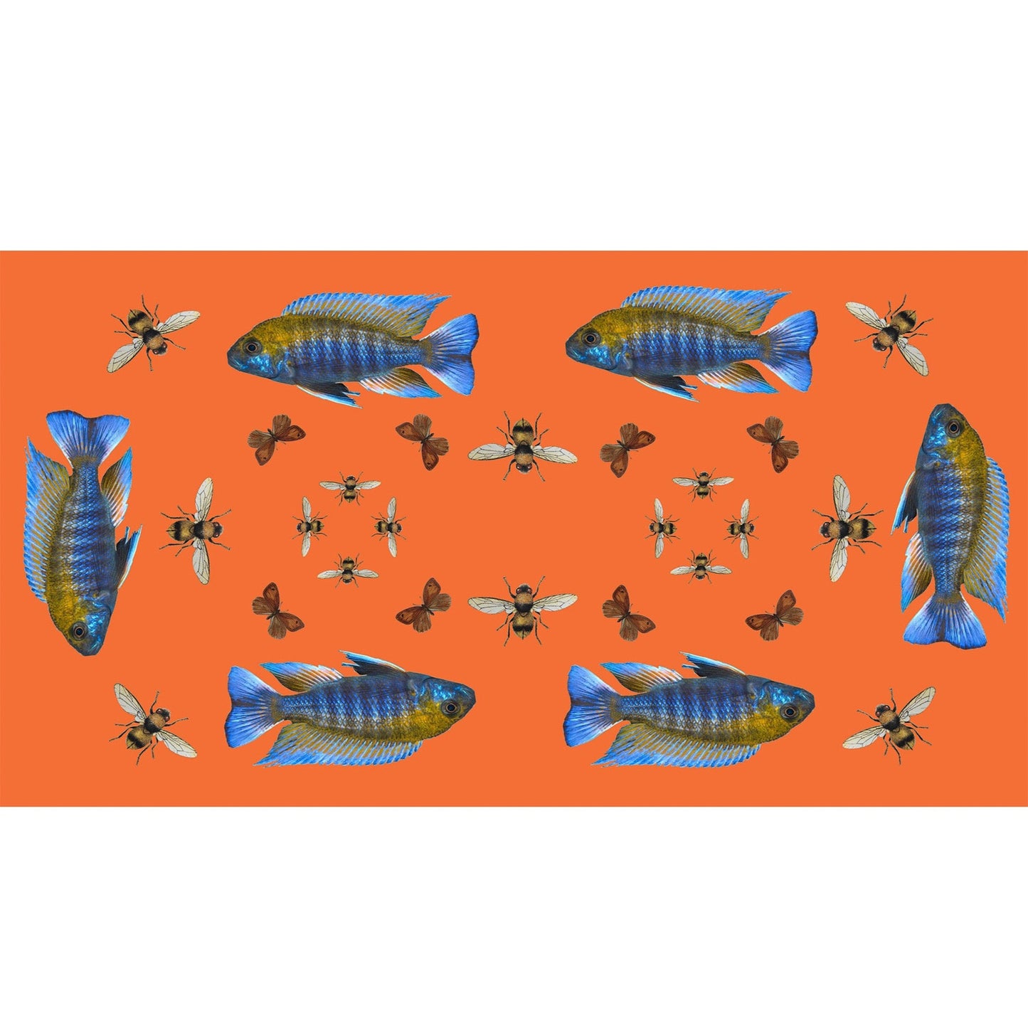 BUTTERFLY & FISH CASHMERE SCARF