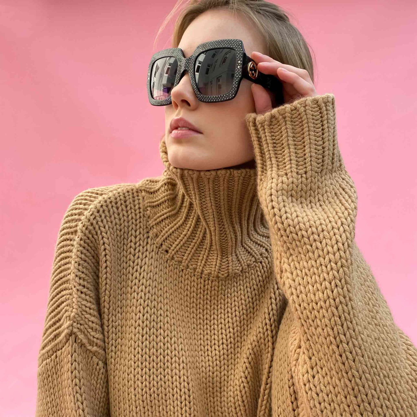 "GABRIELLE" SWEATER - CAMEL