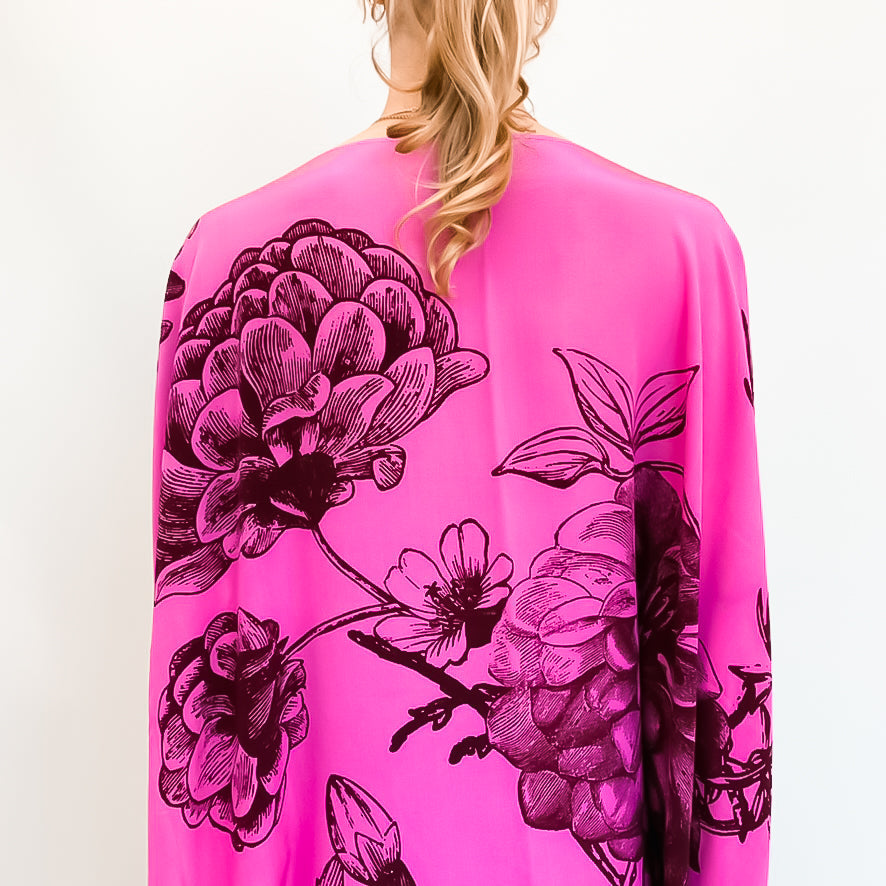 FLOWER EXPLOSION EVENING DRESS
