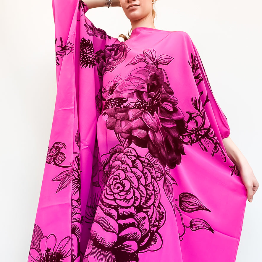 FLOWER EXPLOSION EVENING DRESS