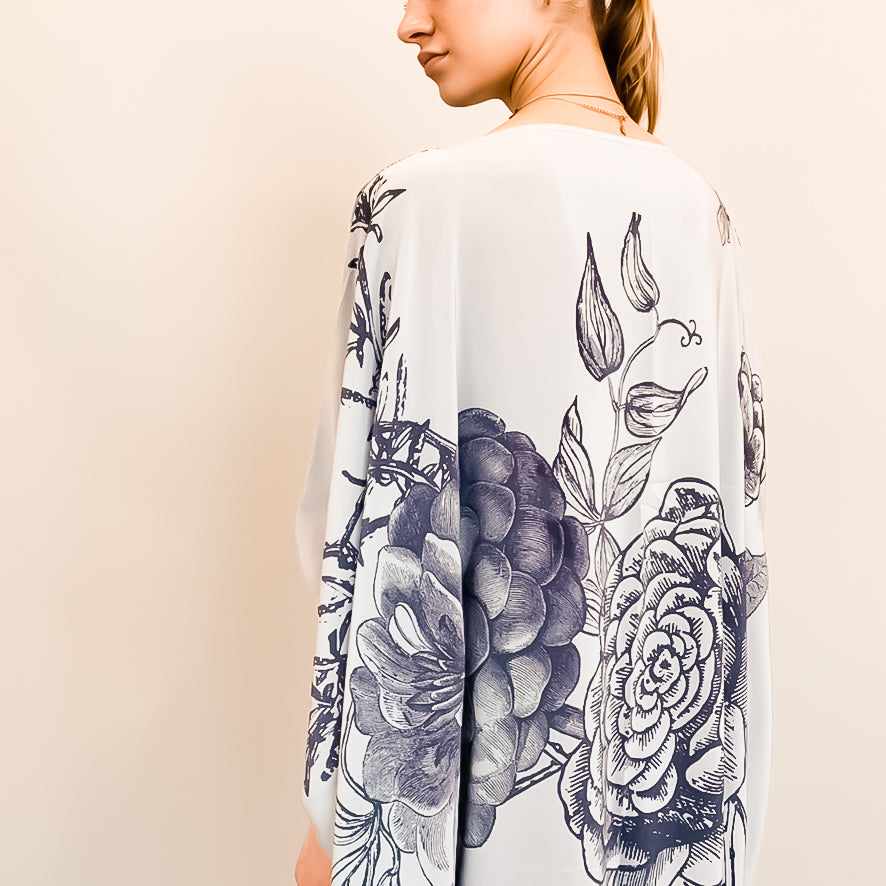 FLOWER EXPLOSION EVENING DRESS