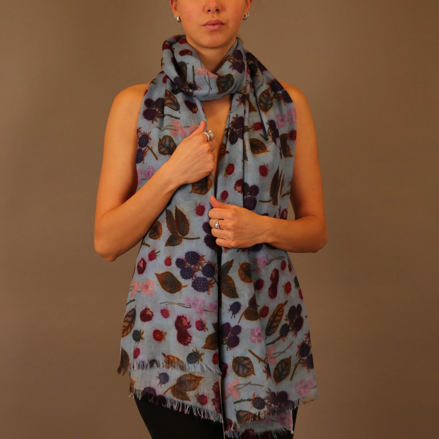 BERRY CASHMERE SCARF