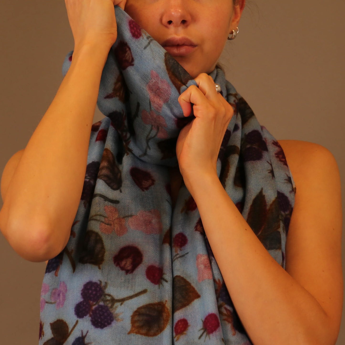 BERRY CASHMERE SCARF