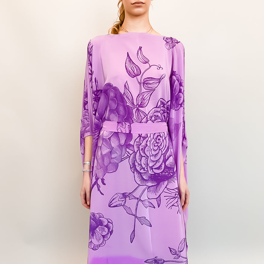 FLOWER EXPLOSION EVENING DRESS