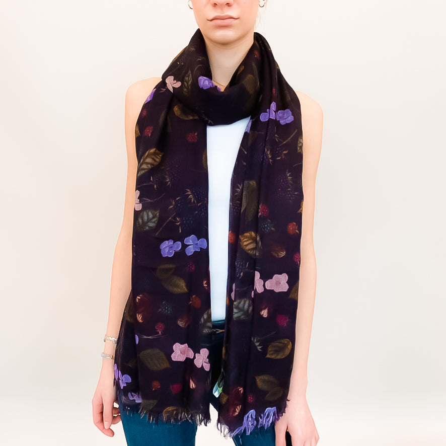 BERRY CASHMERE SCARF