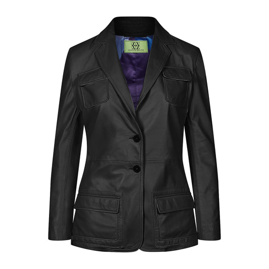 LEATHER BLAZER