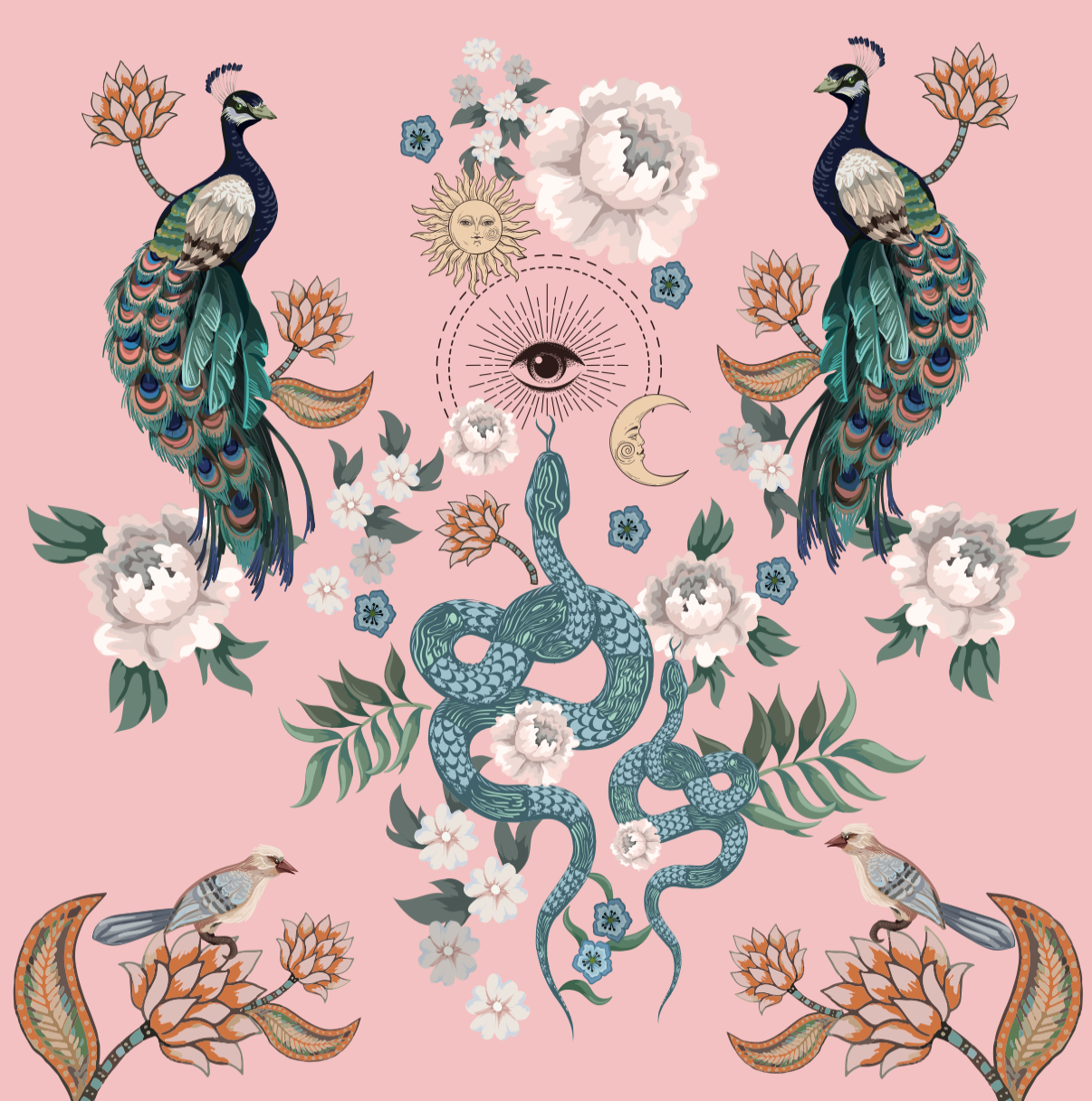 PEAFOWL MINI NECK TIE