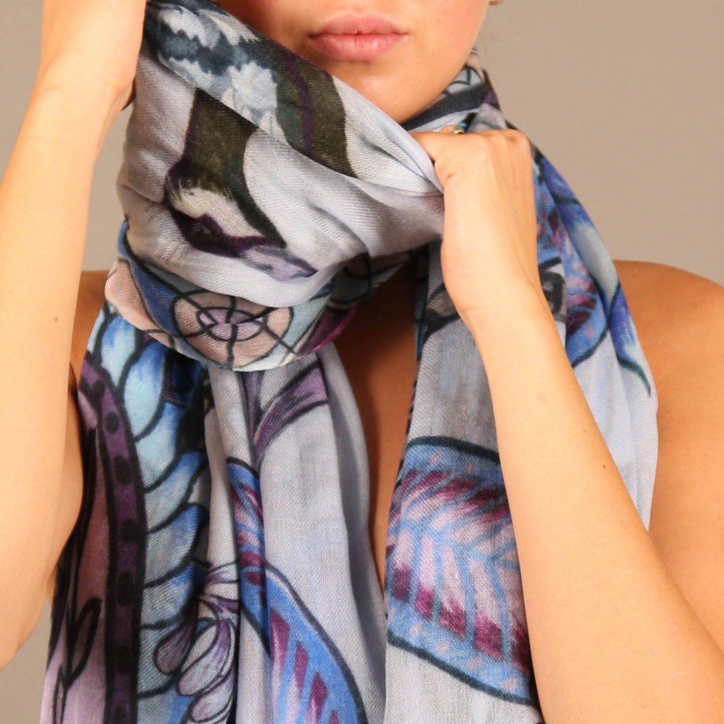 AZURE CASHMERE SCARF