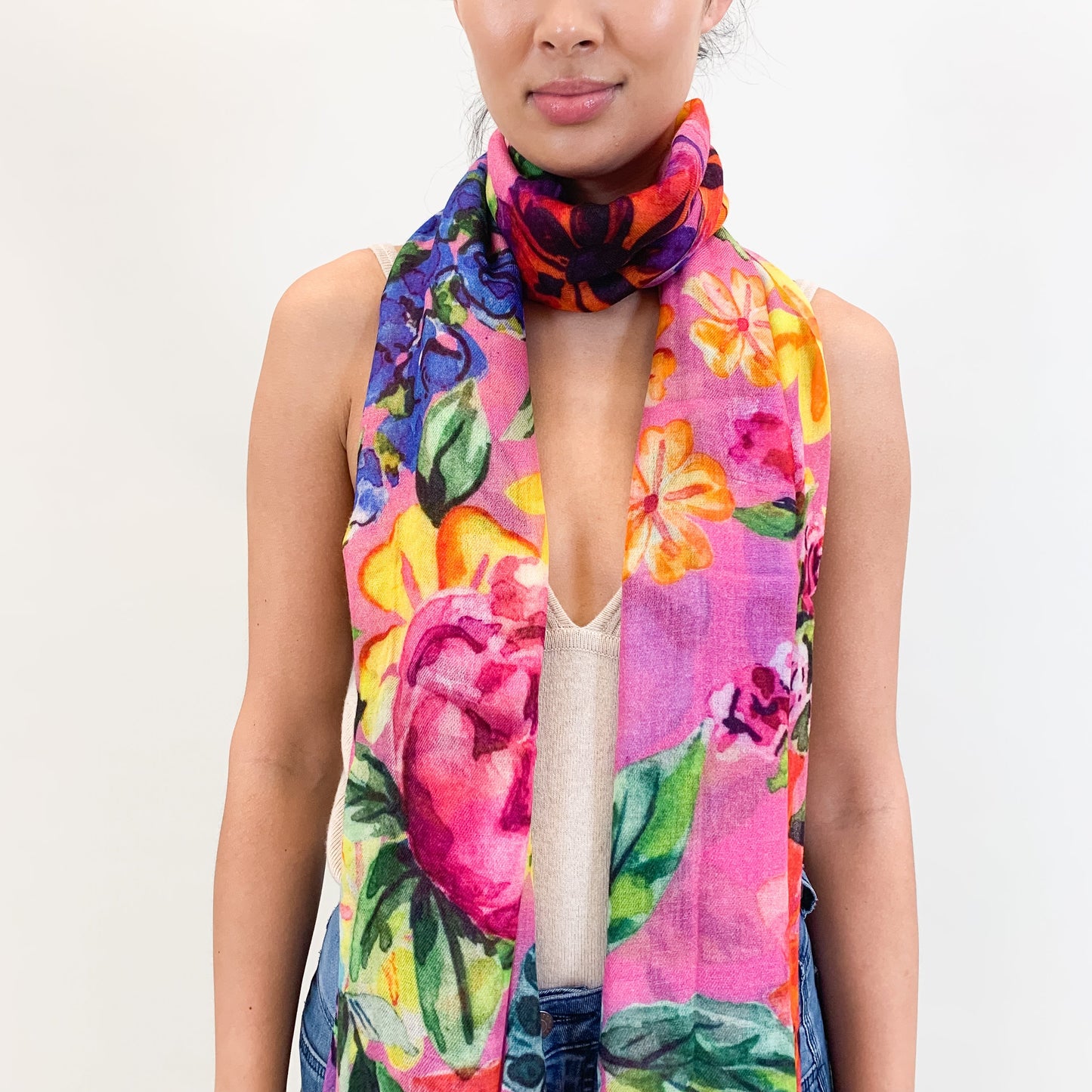 BLOOM CASHMERE SCARF