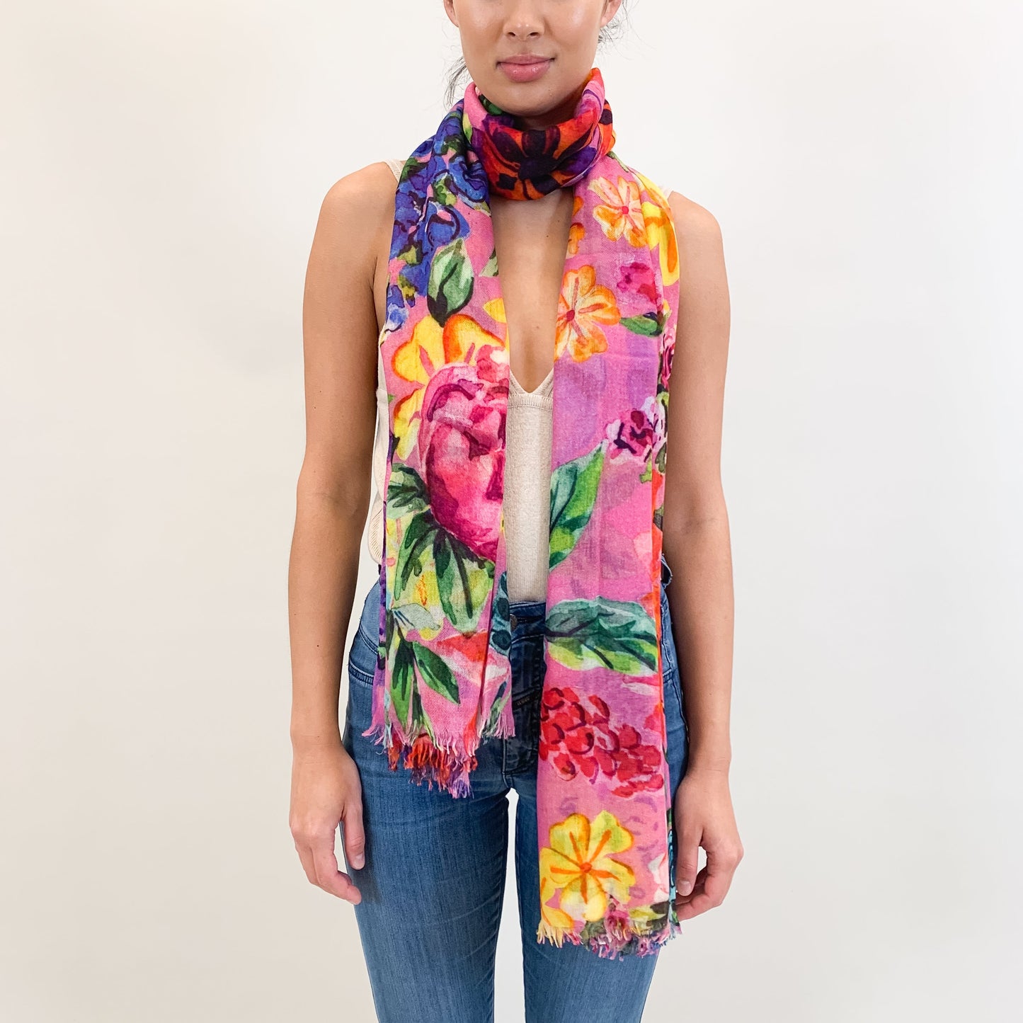 BLOOM CASHMERE SCARF