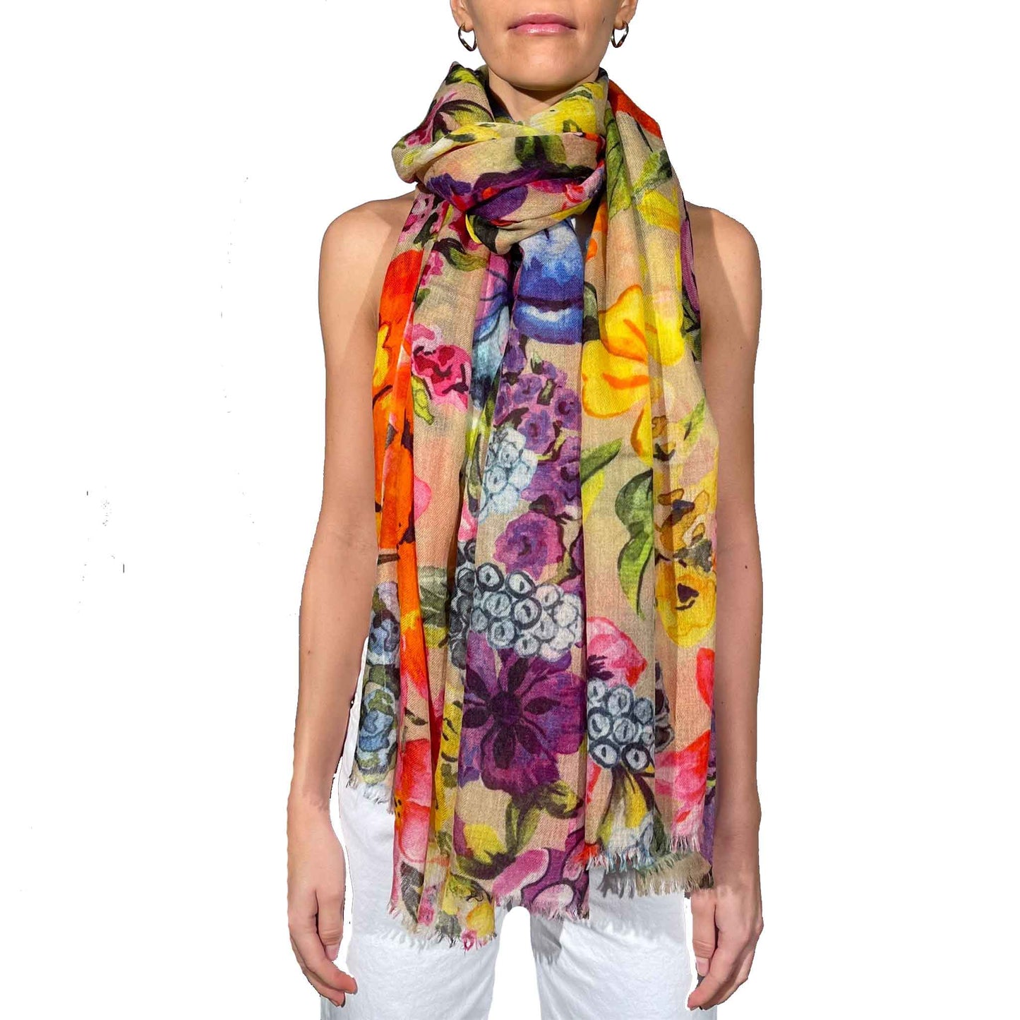 BLOOM CASHMERE SCARF