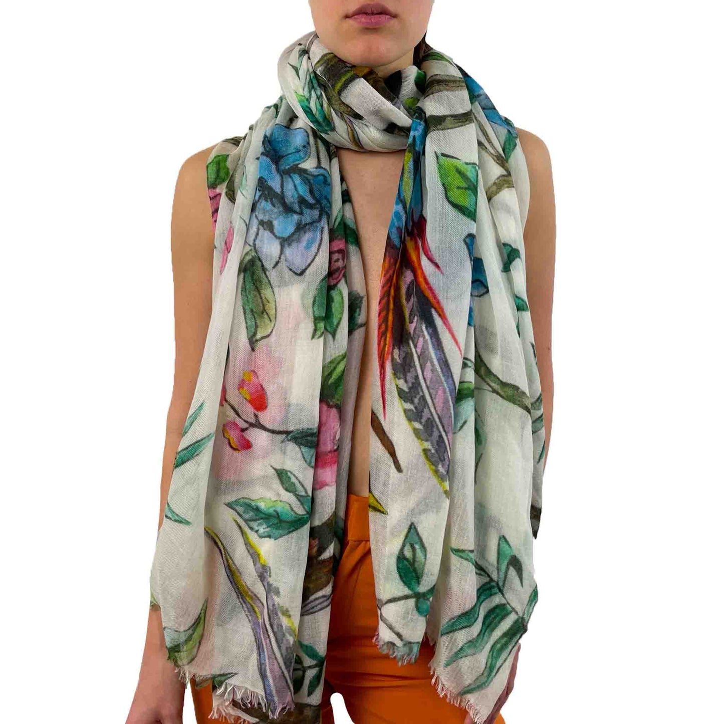 BLOSSOM CASHMERE SCARF