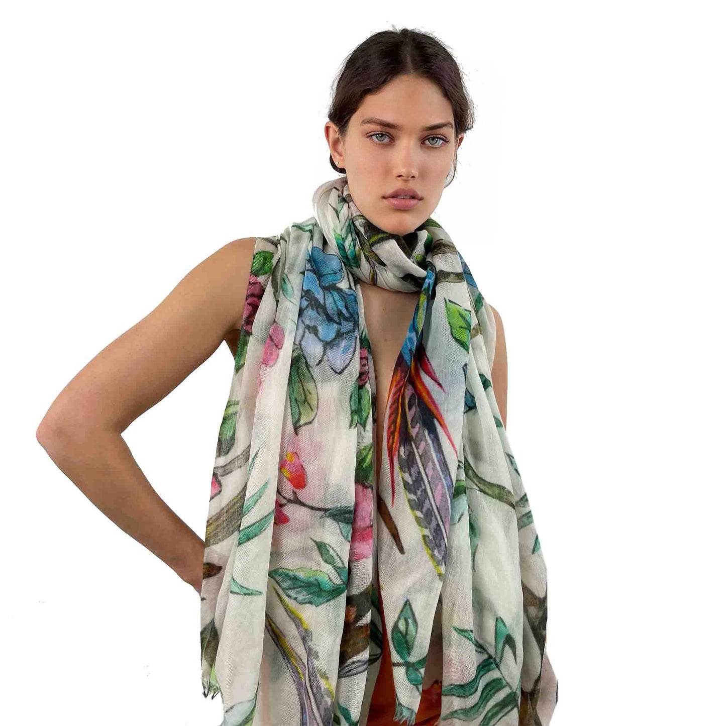 BLOSSOM CASHMERE SCARF