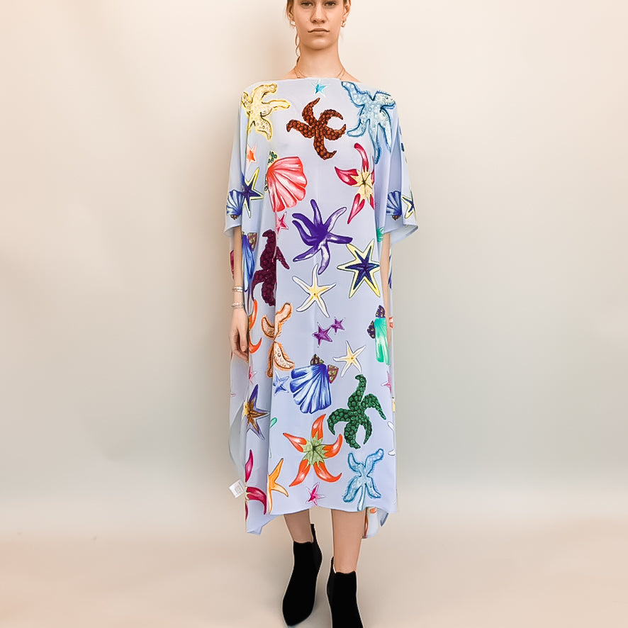 CORAL SILK TUNIC