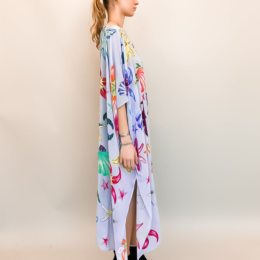 CORAL SILK TUNIC
