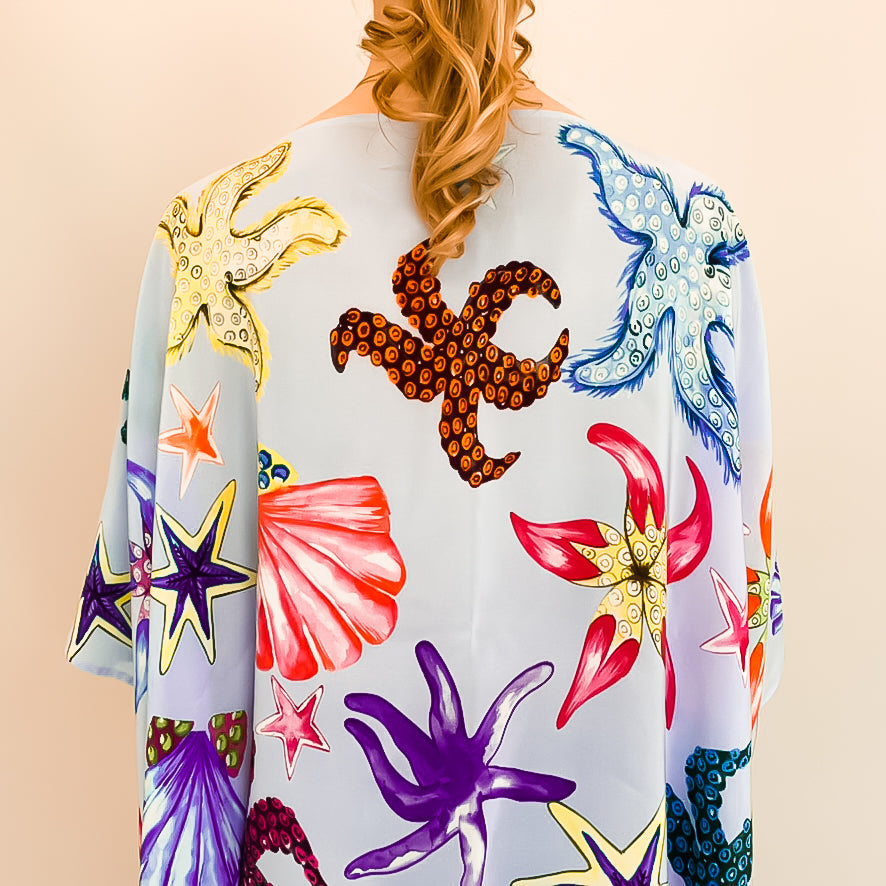 CORAL SILK TUNIC