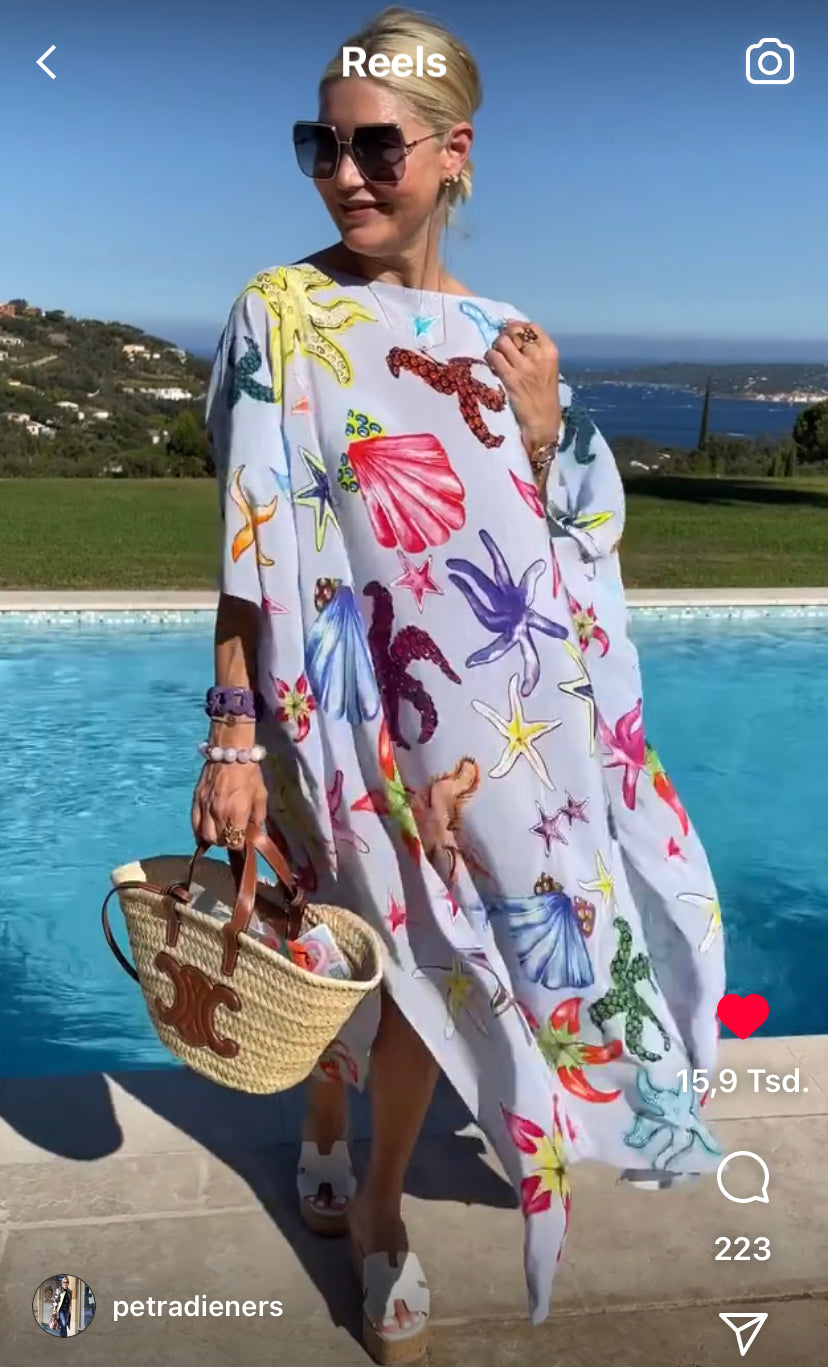 CORAL SILK TUNIC