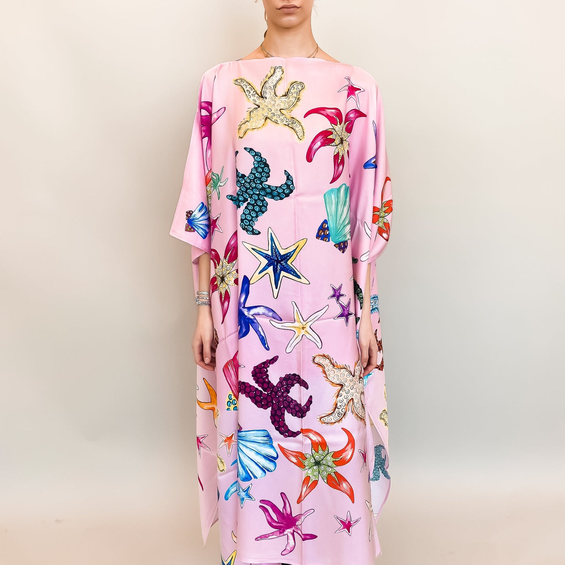 CORAL SILK TUNIC