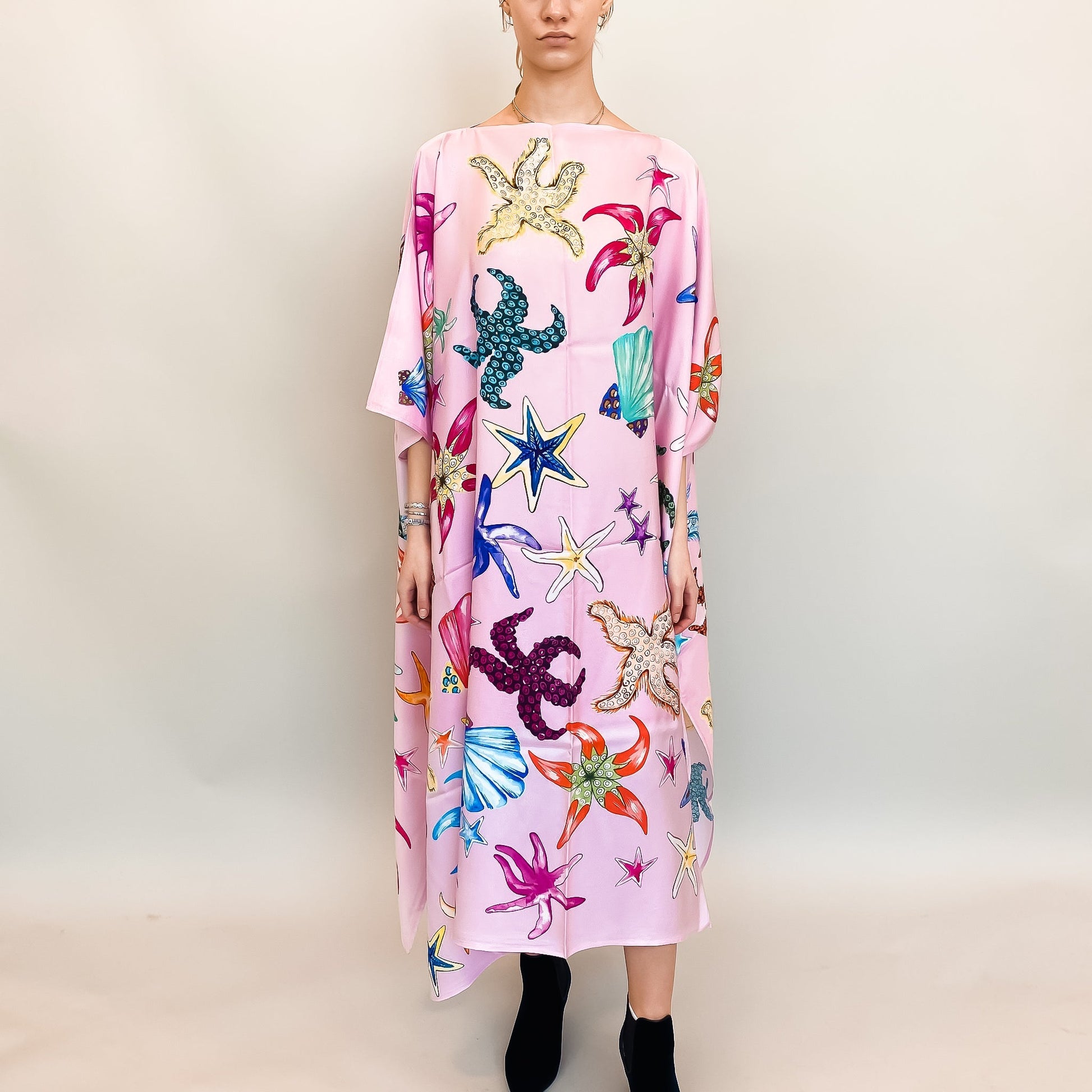 CORAL SILK TUNIC