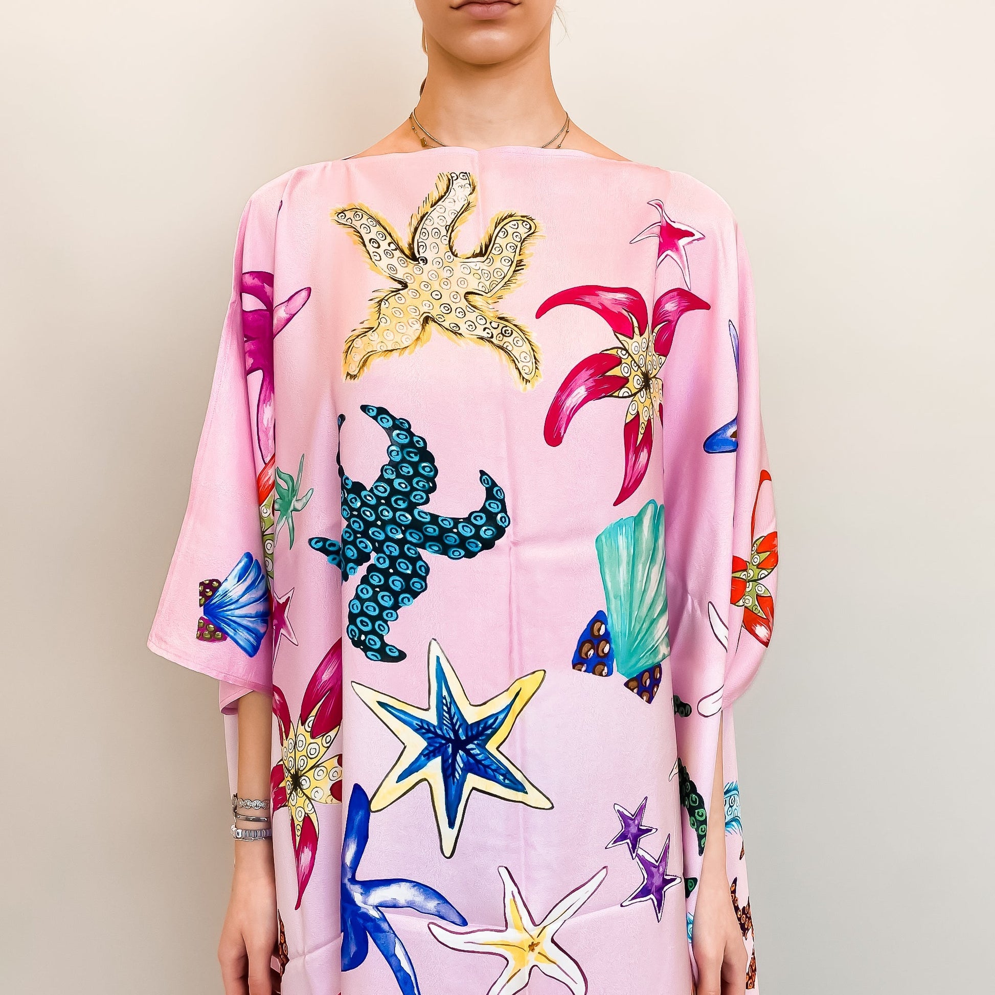 CORAL SILK TUNIC