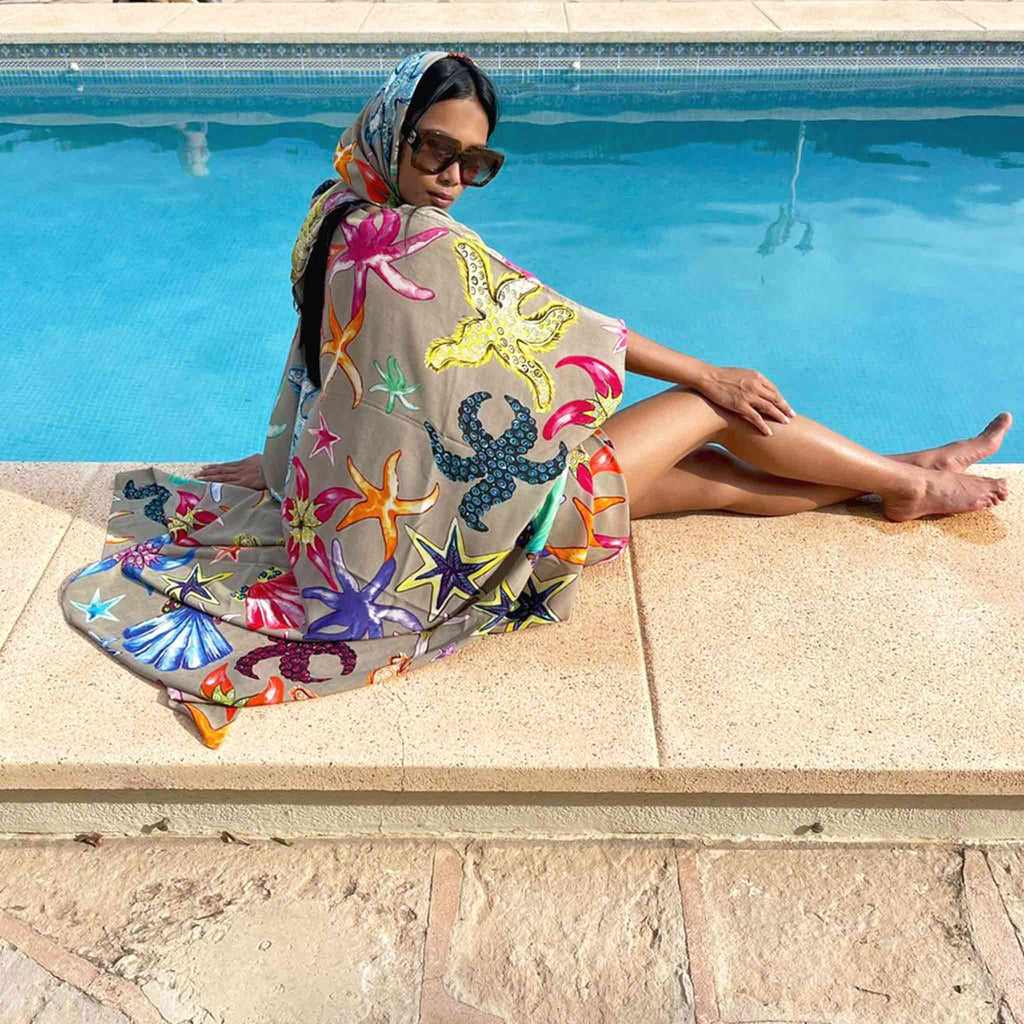 CORAL SILK TUNIC