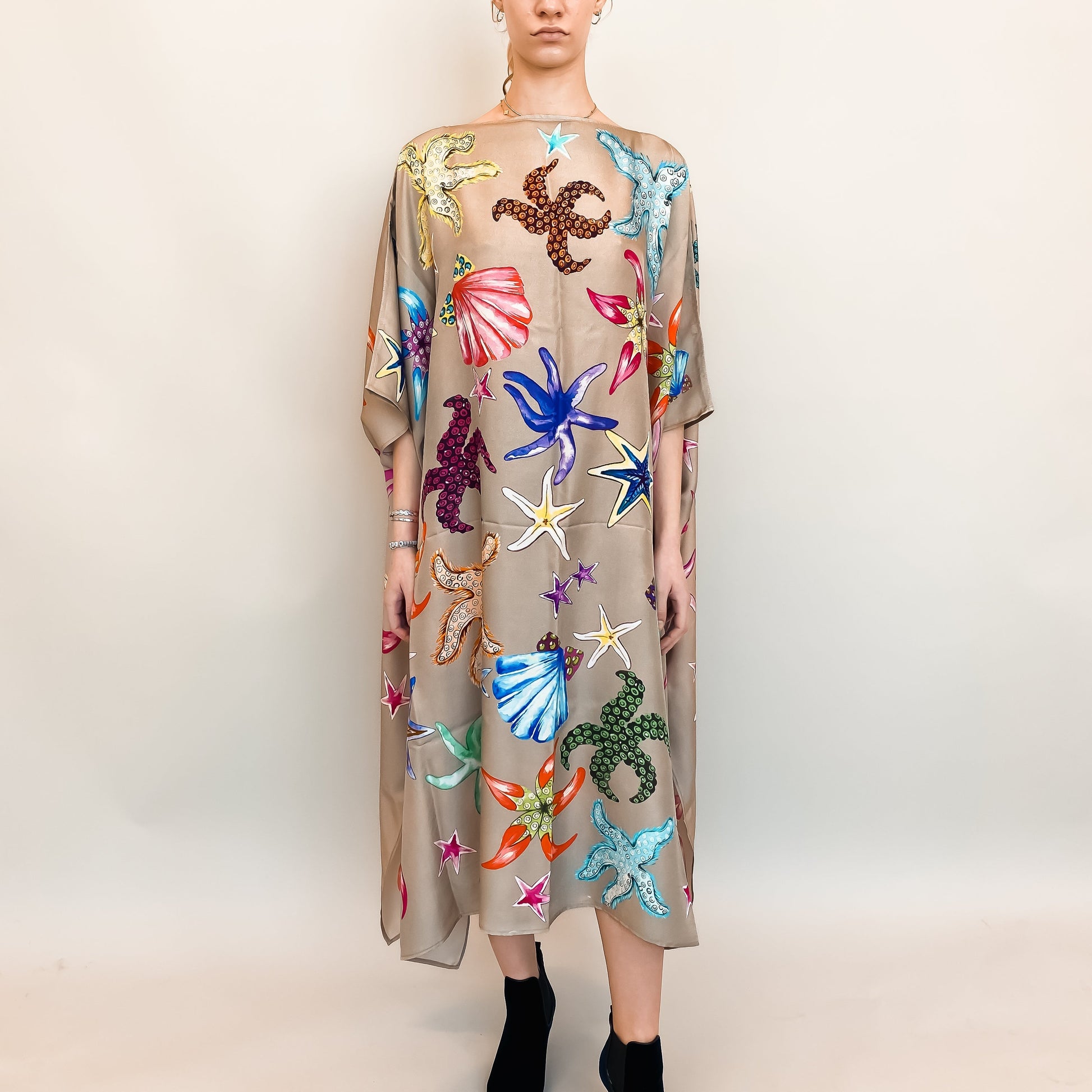 CORAL SILK TUNIC