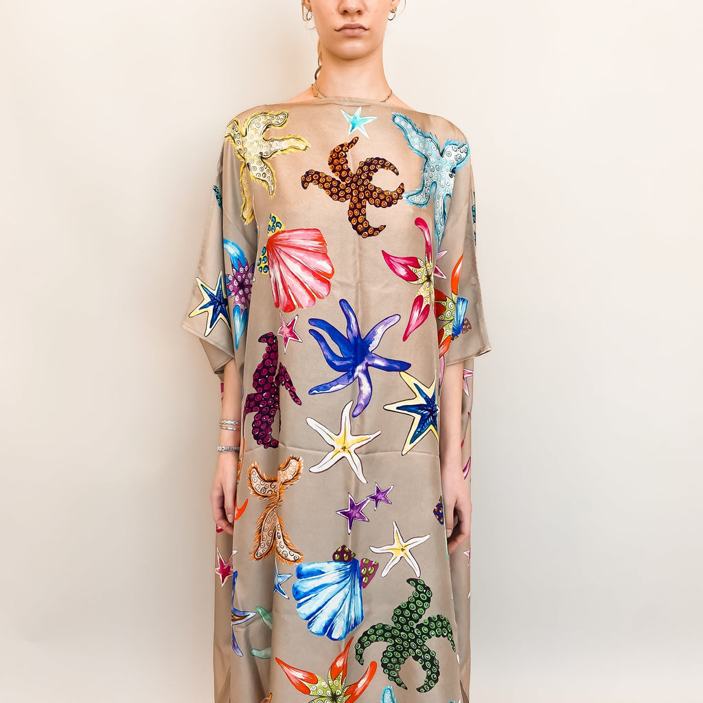 CORAL SILK TUNIC