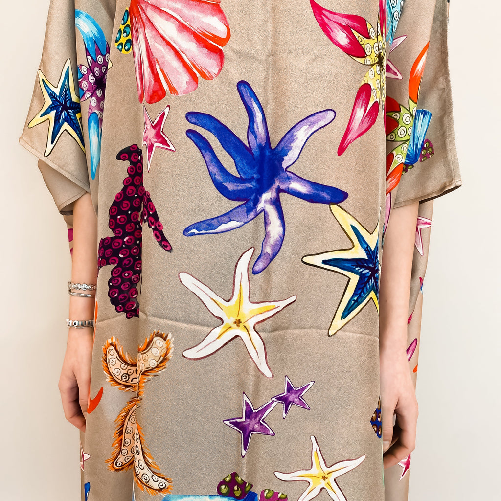 CORAL SILK TUNIC