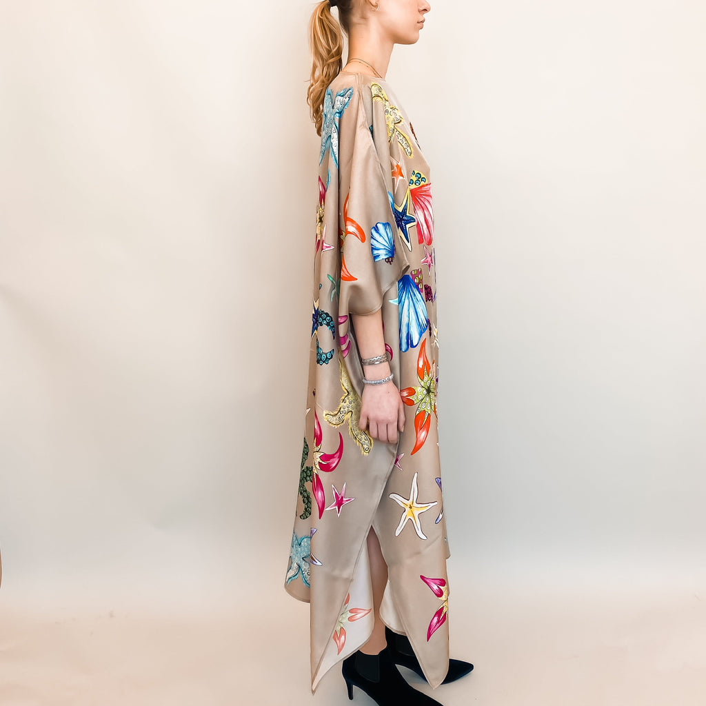 CORAL SILK TUNIC