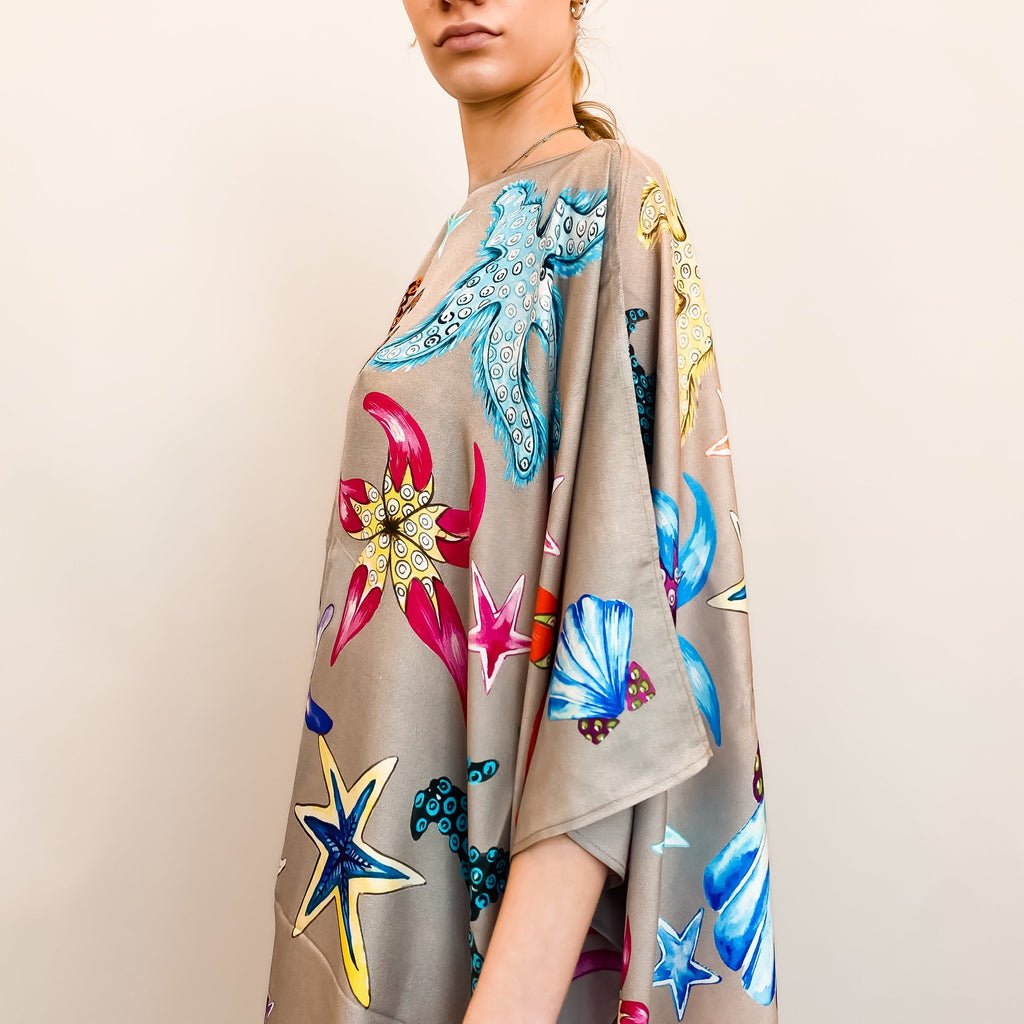 CORAL SILK TUNIC
