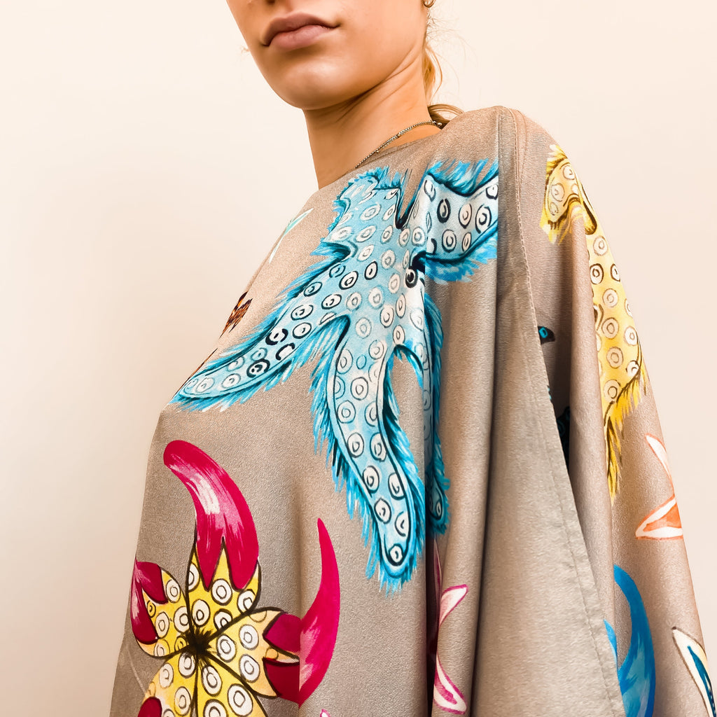 CORAL SILK TUNIC
